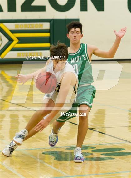 Thumbnail 2 in Mountain Ridge vs St Mary's (Horizon Holiday Hoops Tournament) photogallery.