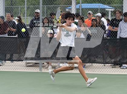 Thumbnail 3 in Reagan [Ronald] vs West Brook (UIL 6A Boys Singles State Quarterfinal) photogallery.