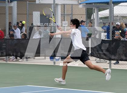Thumbnail 2 in Reagan [Ronald] vs West Brook (UIL 6A Boys Singles State Quarterfinal) photogallery.
