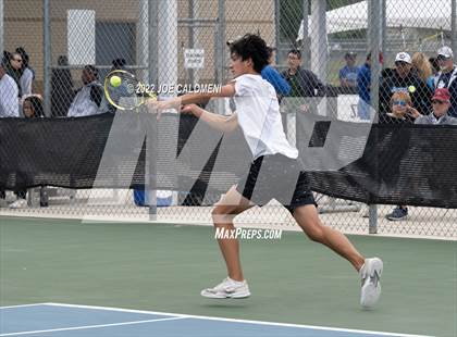 Thumbnail 1 in Reagan [Ronald] vs West Brook (UIL 6A Boys Singles State Quarterfinal) photogallery.