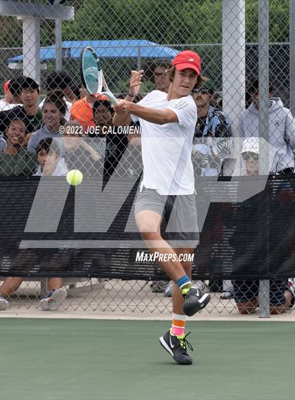 Thumbnail 1 in Reagan [Ronald] vs West Brook (UIL 6A Boys Singles State Quarterfinal) photogallery.