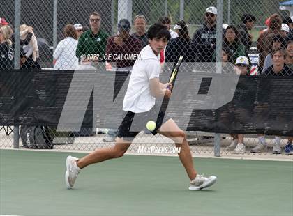Thumbnail 3 in Reagan [Ronald] vs West Brook (UIL 6A Boys Singles State Quarterfinal) photogallery.