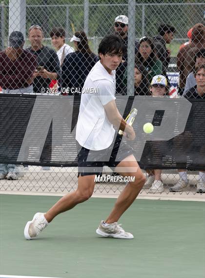 Thumbnail 2 in Reagan [Ronald] vs West Brook (UIL 6A Boys Singles State Quarterfinal) photogallery.