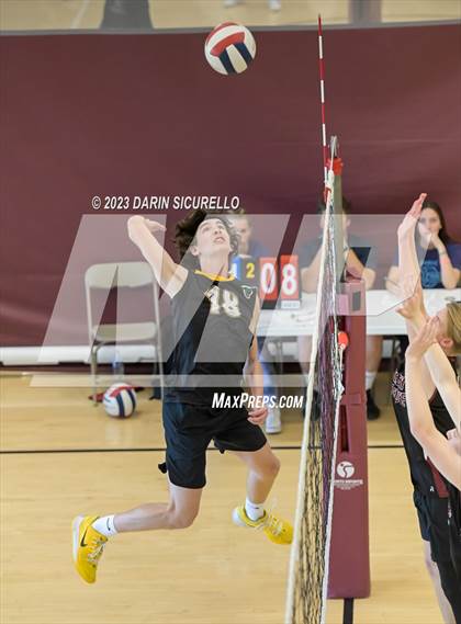 Thumbnail 3 in Odyssey Institute vs. Gilbert Christian (Epic Tourneys Volleyball Invite) photogallery.