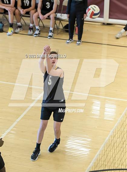 Thumbnail 2 in Odyssey Institute vs. Gilbert Christian (Epic Tourneys Volleyball Invite) photogallery.