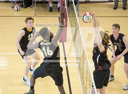 Thumbnail 2 in Odyssey Institute vs. Gilbert Christian (Epic Tourneys Volleyball Invite) photogallery.