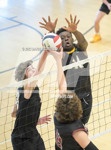 Thumbnail 3 in Odyssey Institute vs. Gilbert Christian (Epic Tourneys Volleyball Invite) photogallery.