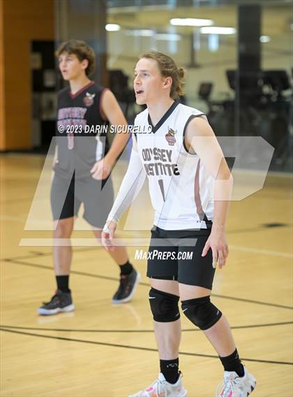 Thumbnail 2 in Odyssey Institute vs. Gilbert Christian (Epic Tourneys Volleyball Invite) photogallery.