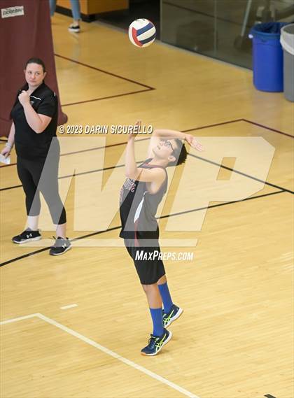 Thumbnail 2 in Odyssey Institute vs. Gilbert Christian (Epic Tourneys Volleyball Invite) photogallery.