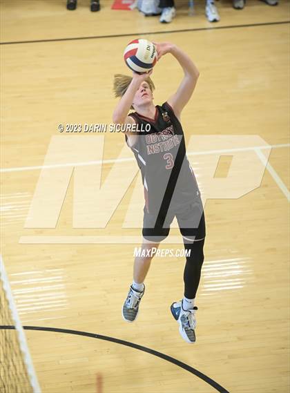 Thumbnail 3 in Odyssey Institute vs. Gilbert Christian (Epic Tourneys Volleyball Invite) photogallery.