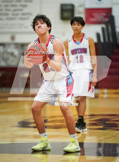 Thumbnail 3 in Owyhee vs. McDermitt (NIAA 1A East Boys Semifinals) photogallery.
