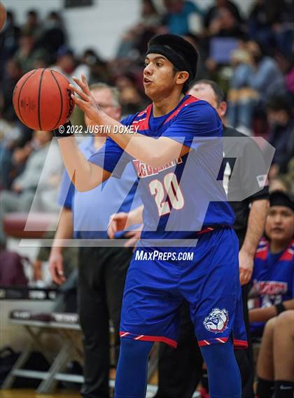 Thumbnail 3 in Owyhee vs. McDermitt (NIAA 1A East Boys Semifinals) photogallery.