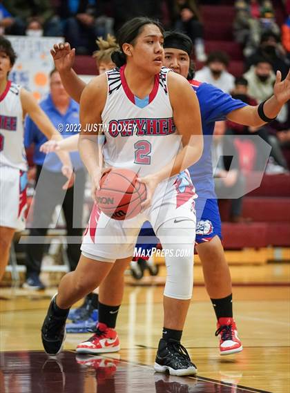 Thumbnail 2 in Owyhee vs. McDermitt (NIAA 1A East Boys Semifinals) photogallery.