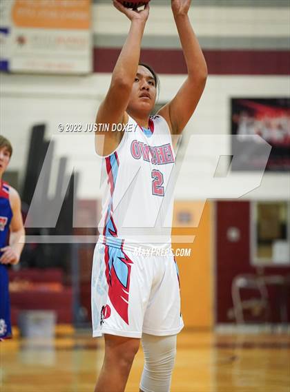 Thumbnail 3 in Owyhee vs. McDermitt (NIAA 1A East Boys Semifinals) photogallery.