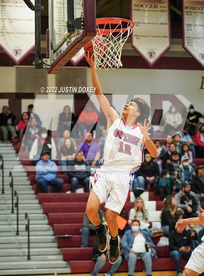 Thumbnail 3 in Owyhee vs. McDermitt (NIAA 1A East Boys Semifinals) photogallery.