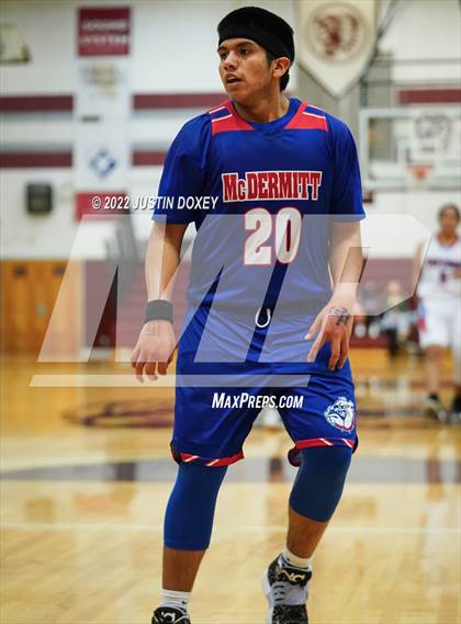 Thumbnail 1 in Owyhee vs. McDermitt (NIAA 1A East Boys Semifinals) photogallery.