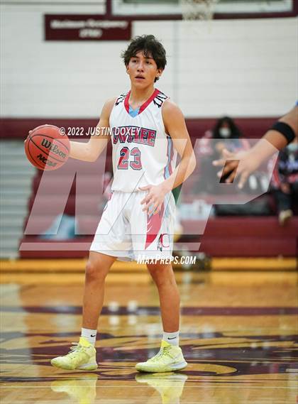 Thumbnail 3 in Owyhee vs. McDermitt (NIAA 1A East Boys Semifinals) photogallery.