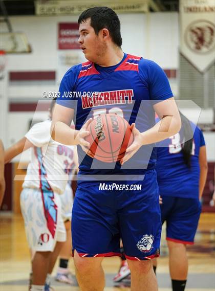 Thumbnail 1 in Owyhee vs. McDermitt (NIAA 1A East Boys Semifinals) photogallery.