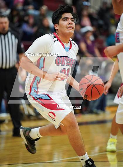Thumbnail 1 in Owyhee vs. McDermitt (NIAA 1A East Boys Semifinals) photogallery.
