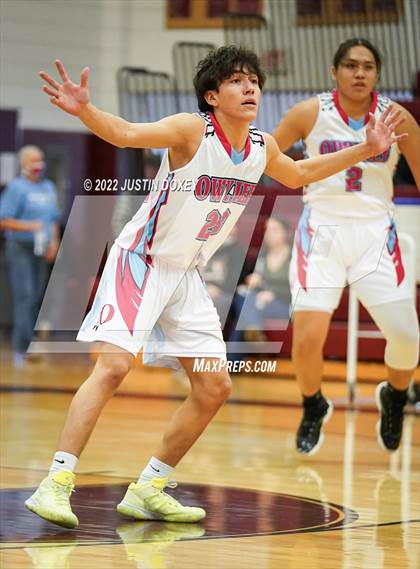 Thumbnail 1 in Owyhee vs. McDermitt (NIAA 1A East Boys Semifinals) photogallery.