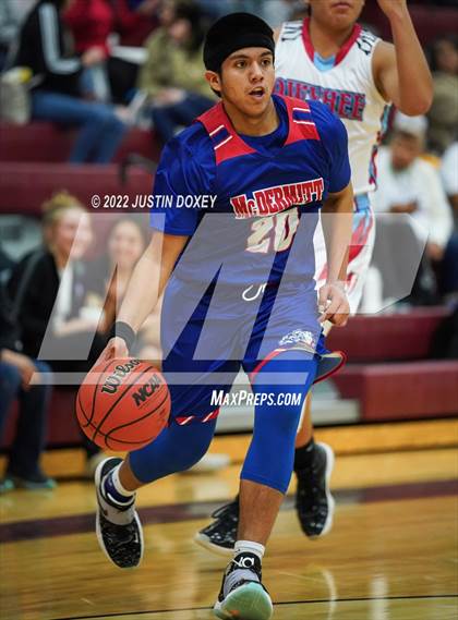 Thumbnail 1 in Owyhee vs. McDermitt (NIAA 1A East Boys Semifinals) photogallery.
