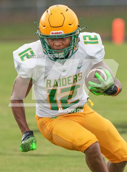 Thumbnail 3 in Richmond vs Pine Forest (Cumberland County Schools Football Jamboree 2023) photogallery.