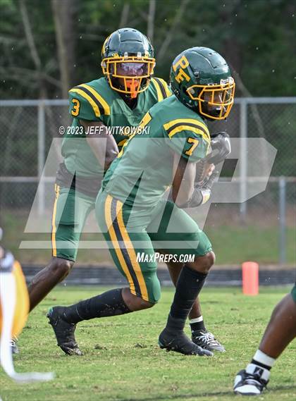 Thumbnail 1 in Richmond vs Pine Forest (Cumberland County Schools Football Jamboree 2023) photogallery.