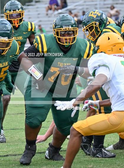 Thumbnail 3 in Richmond vs Pine Forest (Cumberland County Schools Football Jamboree 2023) photogallery.