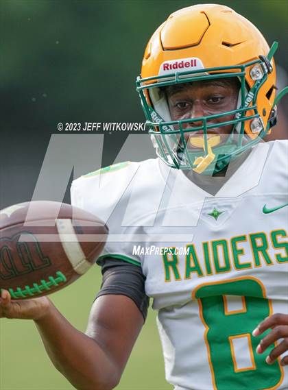 Thumbnail 2 in Richmond vs Pine Forest (Cumberland County Schools Football Jamboree 2023) photogallery.