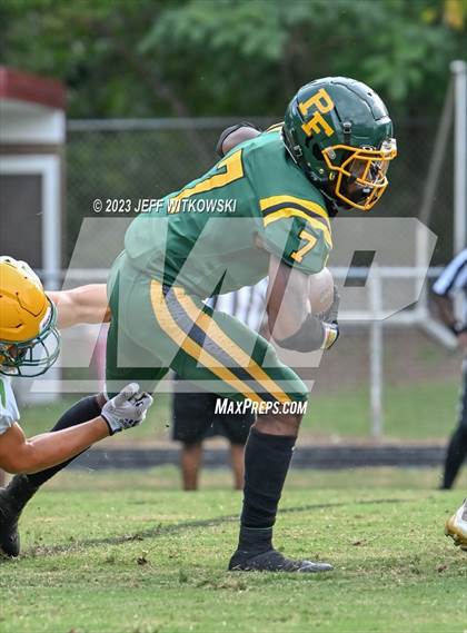 Thumbnail 2 in Richmond vs Pine Forest (Cumberland County Schools Football Jamboree 2023) photogallery.