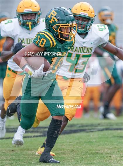 Thumbnail 1 in Richmond vs Pine Forest (Cumberland County Schools Football Jamboree 2023) photogallery.