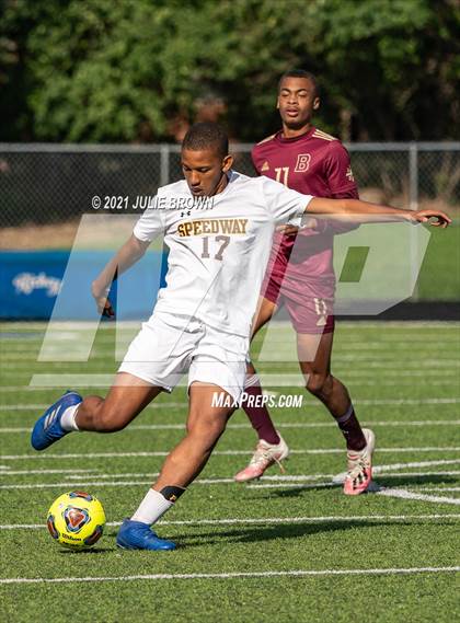 Thumbnail 1 in Brebeuf Jesuit Preparatory vs. Speedway (IHSAA 2A Regional Final) photogallery.