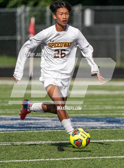 Thumbnail 1 in Brebeuf Jesuit Preparatory vs. Speedway (IHSAA 2A Regional Final) photogallery.