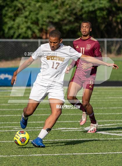 Thumbnail 3 in Brebeuf Jesuit Preparatory vs. Speedway (IHSAA 2A Regional Final) photogallery.