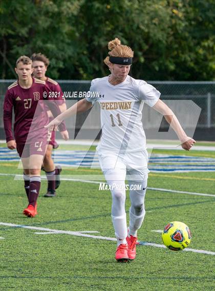 Thumbnail 3 in Brebeuf Jesuit Preparatory vs. Speedway (IHSAA 2A Regional Final) photogallery.