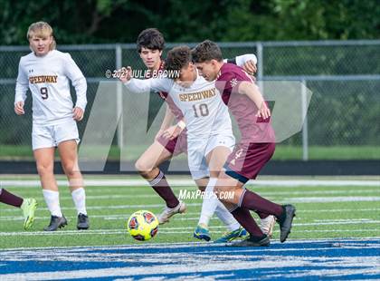 Thumbnail 2 in Brebeuf Jesuit Preparatory vs. Speedway (IHSAA 2A Regional Final) photogallery.