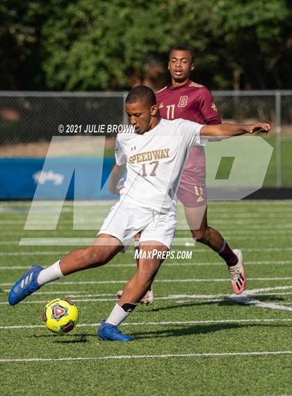 Thumbnail 2 in Brebeuf Jesuit Preparatory vs. Speedway (IHSAA 2A Regional Final) photogallery.