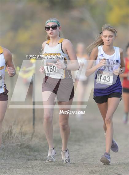 Thumbnail 1 in CHSAA Cross Country 4A Region 4 Girls photogallery.