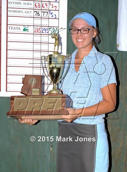 Thumbnail 1 in AIA D1 Girls Golf Championships photogallery.