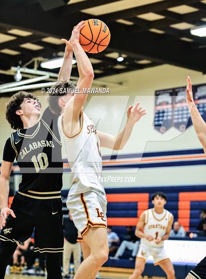 Thumbnail 3 in Calabasas vs La Canada (9th Annual west valley Boys Basketball Tip-off Classic) photogallery.