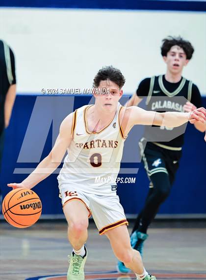 Thumbnail 3 in Calabasas vs La Canada (9th Annual west valley Boys Basketball Tip-off Classic) photogallery.