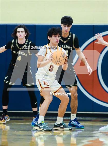 Thumbnail 3 in Calabasas vs La Canada (9th Annual west valley Boys Basketball Tip-off Classic) photogallery.
