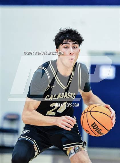 Thumbnail 3 in Calabasas vs La Canada (9th Annual west valley Boys Basketball Tip-off Classic) photogallery.
