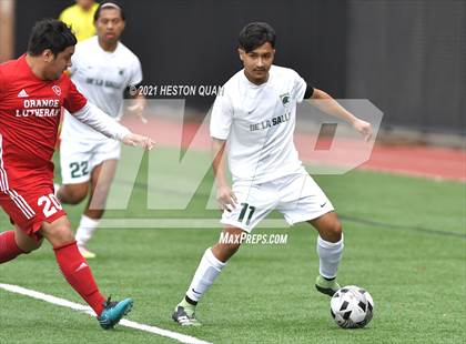 Thumbnail 1 in De La Salle vs. Orange Lutheran (Adidas So Cal College Showcase) photogallery.