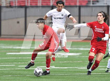 Thumbnail 1 in De La Salle vs. Orange Lutheran (Adidas So Cal College Showcase) photogallery.