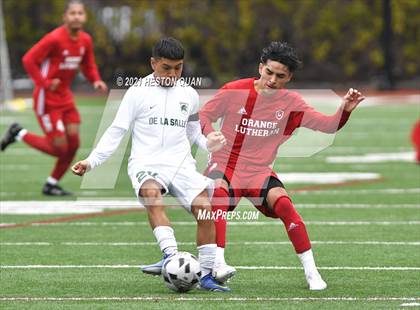 Thumbnail 1 in De La Salle vs. Orange Lutheran (Adidas So Cal College Showcase) photogallery.
