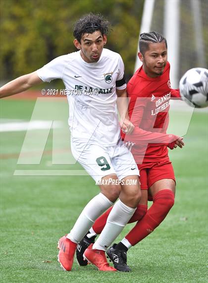 Thumbnail 2 in De La Salle vs. Orange Lutheran (Adidas So Cal College Showcase) photogallery.