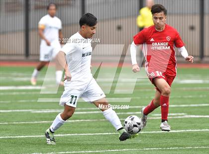 Thumbnail 1 in De La Salle vs. Orange Lutheran (Adidas So Cal College Showcase) photogallery.
