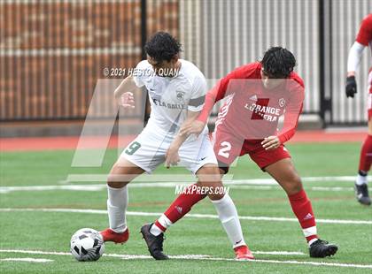 Thumbnail 1 in De La Salle vs. Orange Lutheran (Adidas So Cal College Showcase) photogallery.