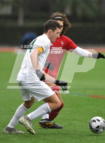 Thumbnail 2 in De La Salle vs. Orange Lutheran (Adidas So Cal College Showcase) photogallery.